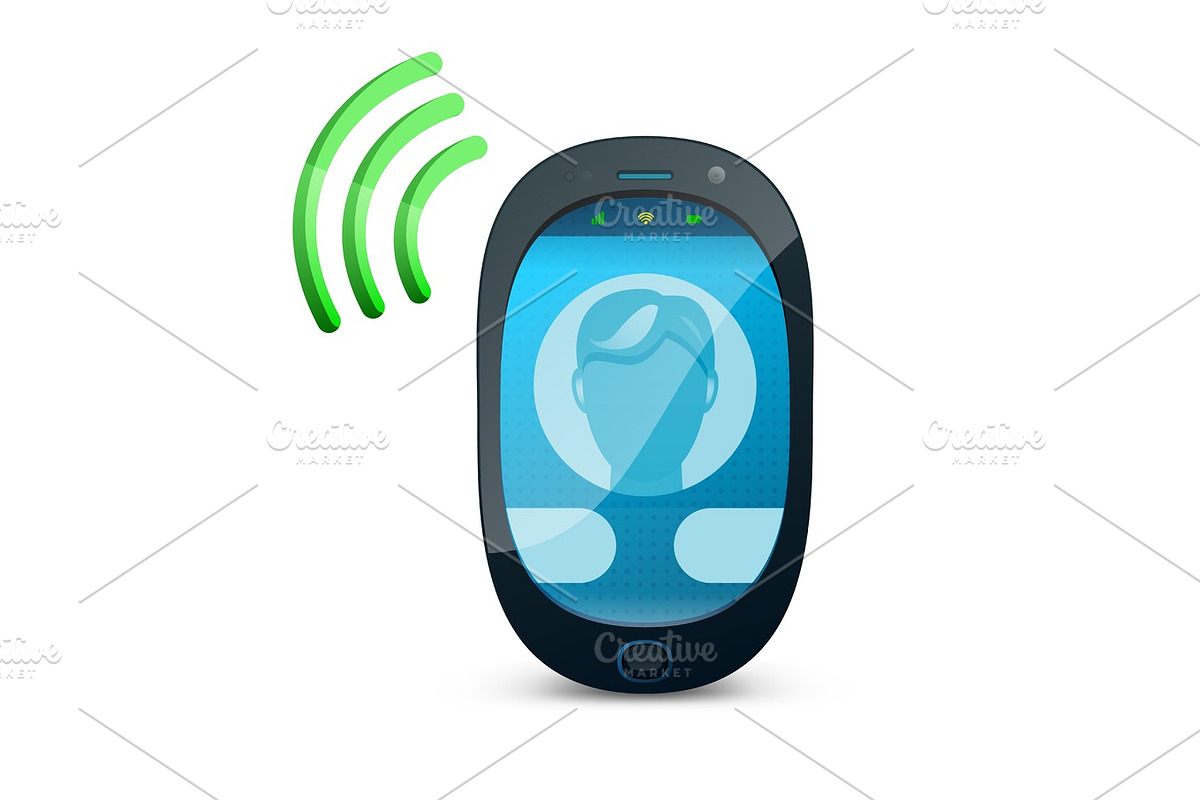 Realistic phone vector in Illustrations - product preview 8