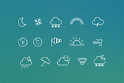 15 Weather Line Icons