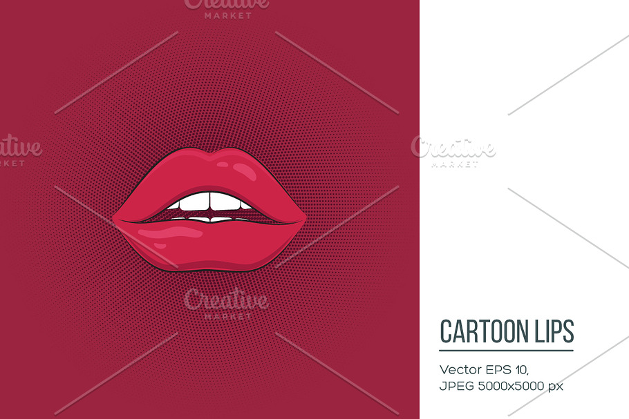 Print of sexy pink lips. in Illustrations - product preview 8