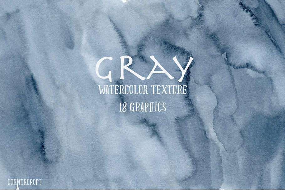 Watercolor Texture Grey in Textures - product preview 8