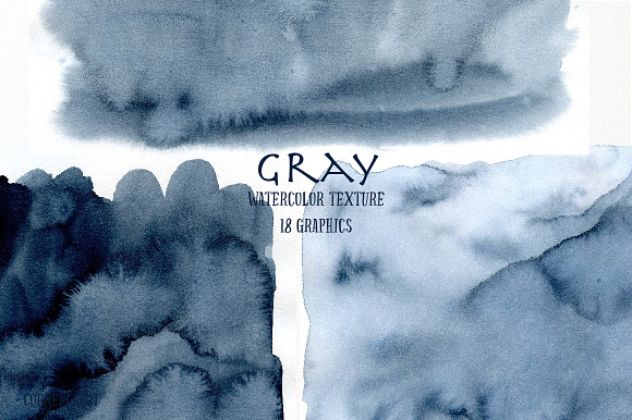 Watercolor Texture Grey in Textures - product preview 4