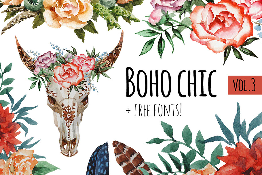 Boho chic THE BEST CLIP-ART in Illustrations - product preview 8