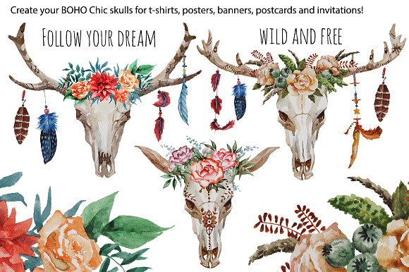 Boho chic THE BEST CLIP-ART in Illustrations - product preview 4