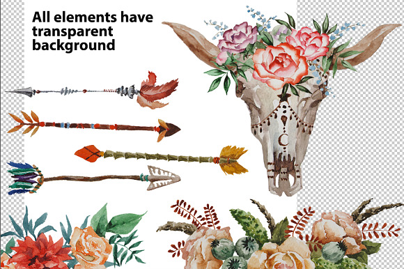 Boho chic THE BEST CLIP-ART in Illustrations - product preview 5