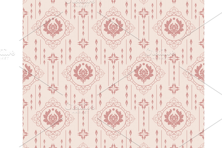 damask background vector in Patterns - product preview 8