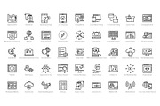 1458 Web and Seo Line Icons Set
