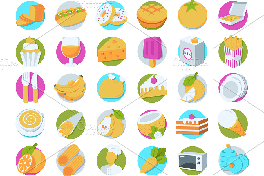 112 Food Perspective Icons 
