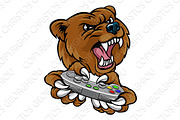 Bear Gamer Player Mascot