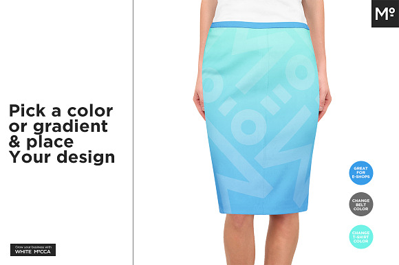 Pencil Skirt Mock-up in Product Mockups - product preview 3