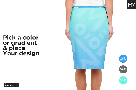 Pencil Skirt Mock-up in Product Mockups - product preview 5