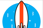 surf graphic design illustration