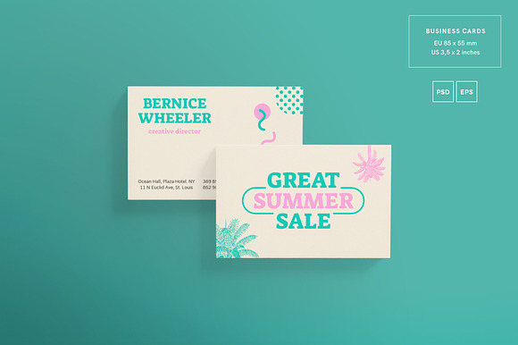 Business Cards | Great Summer Sale in Business Card Templates - product preview 1