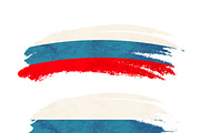 Brush stroke with Russia flag