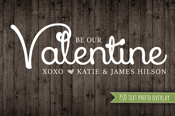 Valentine Photo Overlay Set PSD in Card Templates - product preview 1