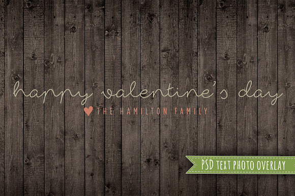 Valentine Photo Overlay Set PSD in Card Templates - product preview 4