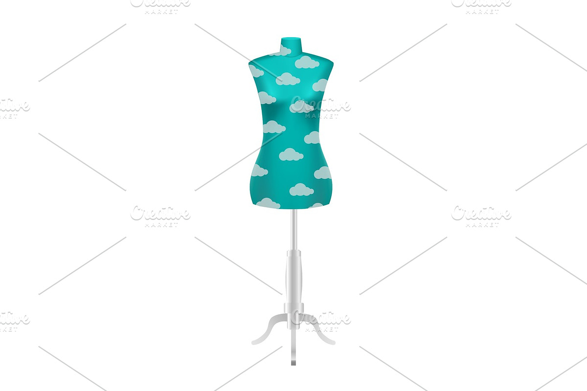 Blue female tailors dummy mannequin in Objects - product preview 8