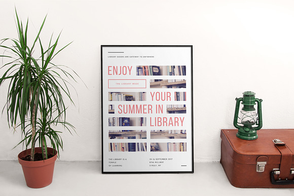 Posters | Summer In Library in Flyer Templates - product preview 2