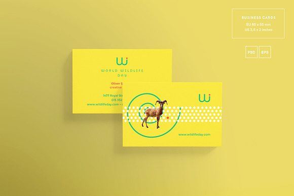 Business Cards | World Wildlife Day in Business Card Templates - product preview 1