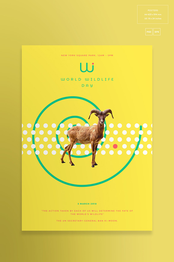 Posters | World Wildlife Day in Flyer Templates - product preview 2