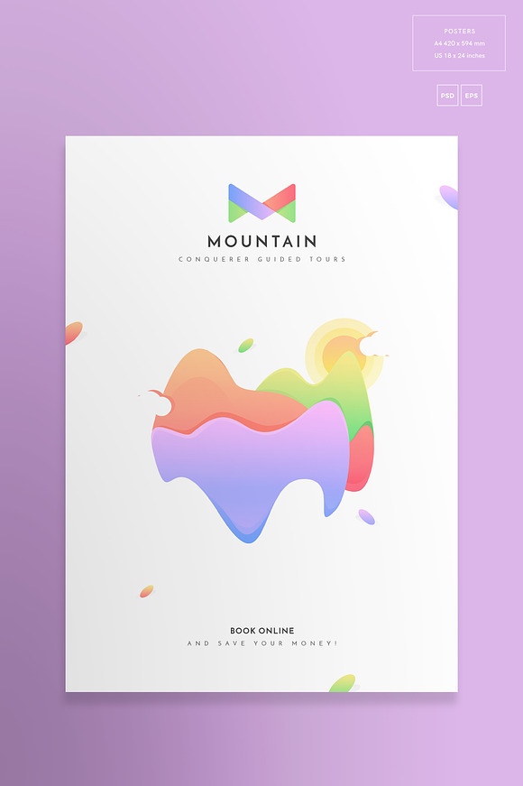 Posters | Mountain Tours in Flyer Templates - product preview 1