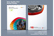 Abstract annual report, business vector template. Brochure design, cover 
