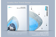 Abstract annual report, business vector template. Brochure design, cover 