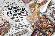 Ice Cream Seamless Patterns Pack