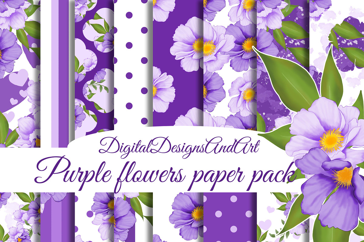 Purple flowers in Patterns - product preview 8