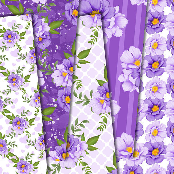 Purple flowers in Patterns - product preview 1