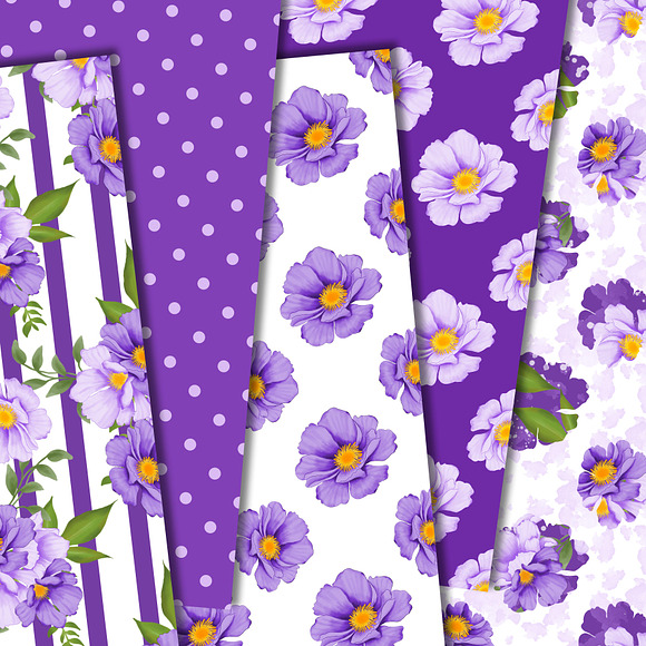Purple flowers in Patterns - product preview 2