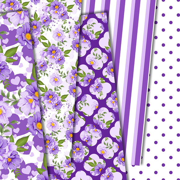 Purple flowers in Patterns - product preview 3