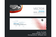 Vector set of modern horizontal website banners 