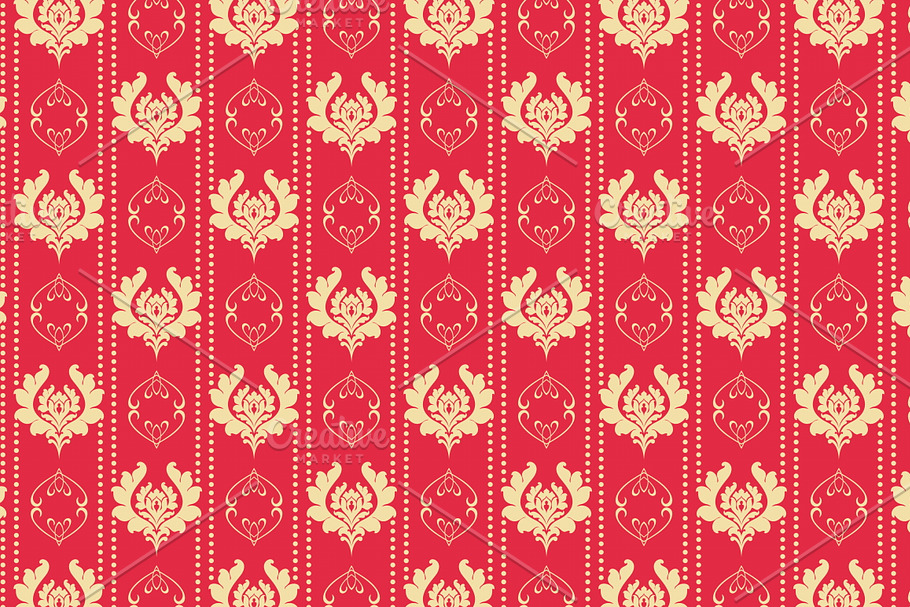 Damask red background in Patterns - product preview 8