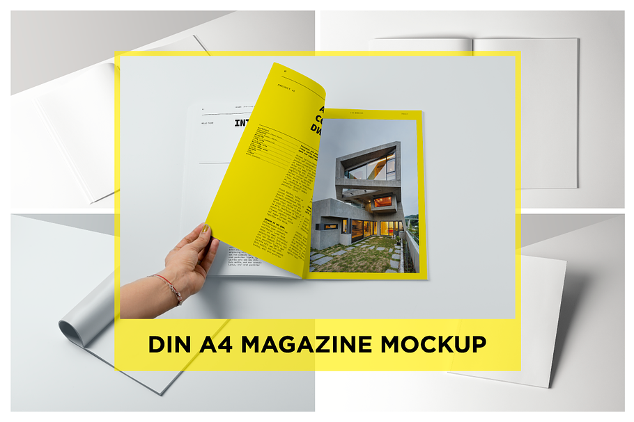 A4 Magazine Mockup in Print Mockups - product preview 8