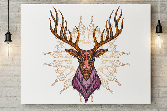 Totem Deer in Illustrations - product preview 1