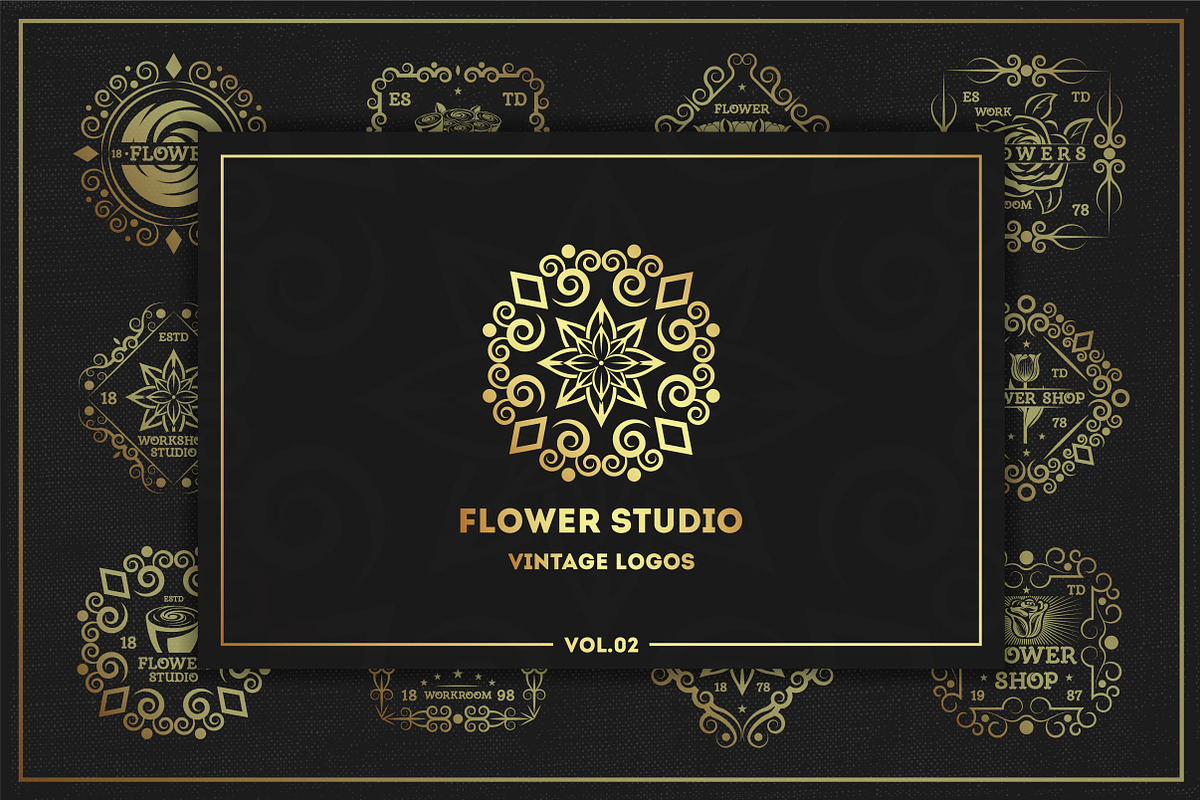 Flower studio. Logo Kit. Vol.02. in Logo Templates - product preview 8