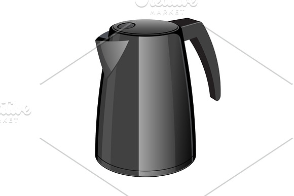 An isolated black electric kettler in Objects - product preview 1