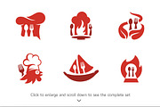 6 Restaurant Logo Bundle
