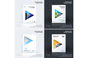 Brochure design, abstract annual report, business vector template.