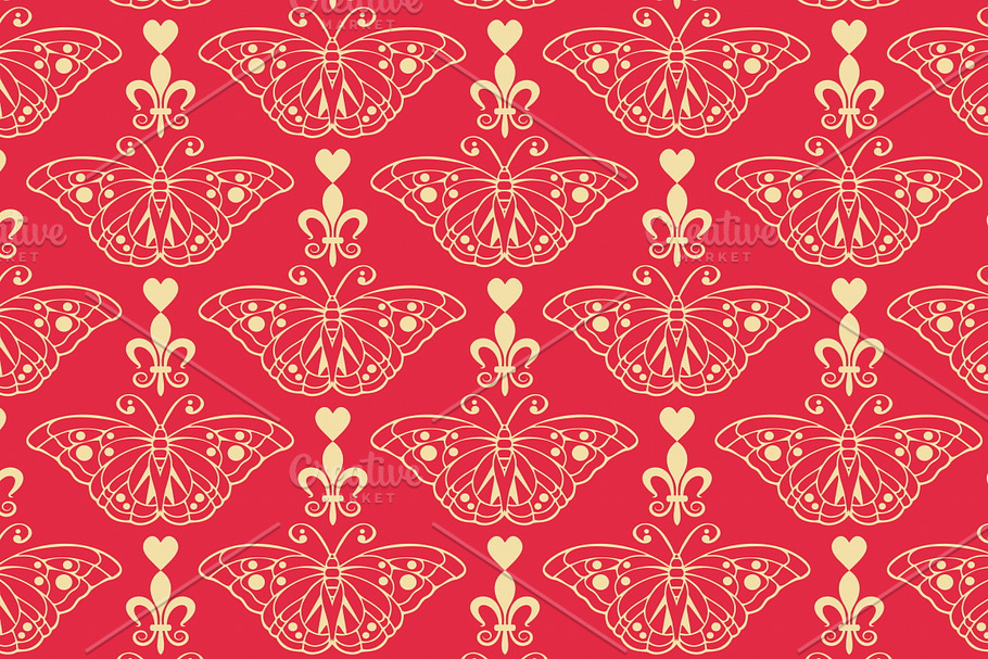Butterfly background pattern in Patterns - product preview 8