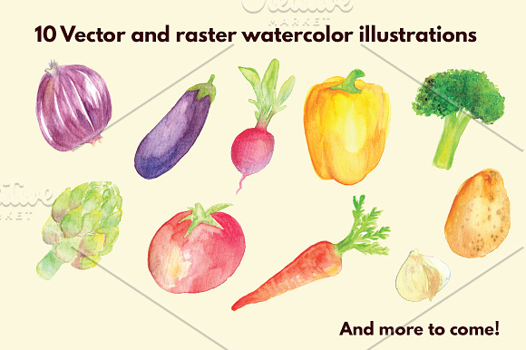 Illustrated Veggies in Illustrations - product preview 1
