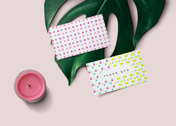 Watercolor polka dots paper  in Illustrations - product preview 5