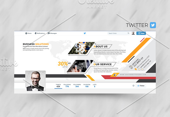 Business Social Media Cover kit in Facebook Templates - product preview 4