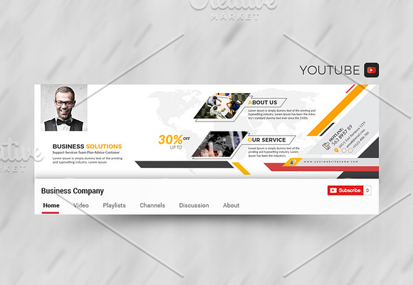 Business Social Media Cover kit in Facebook Templates - product preview 5