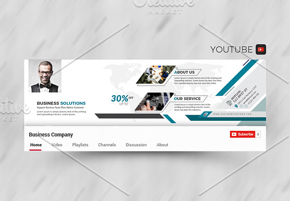 Business Social Media Cover kit in Facebook Templates - product preview 6