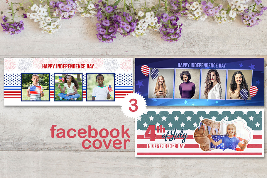 Independence Day Facebook Cover in Facebook Templates - product preview 8