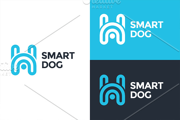 Hero Smart Dog , Minimal H Logo in Logo Templates - product preview 1