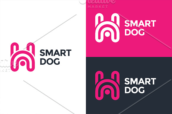 Hero Smart Dog , Minimal H Logo in Logo Templates - product preview 2
