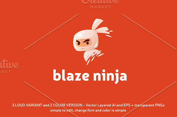 Blaze Ninja in Logo Templates - product preview 1