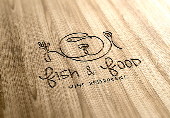 Fish  I  Food  I  Wine  -  Logo in Logo Templates - product preview 1